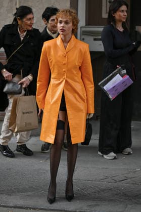 PFW Jean Paul Gaultier Outside Arrivals Guest arriving at the Jean Paul Gaultier show during Fashion Week in Paris, France on March 8, 2026. Photo by Julien Reynaud APS-Medias ABACAPRESS.COM Paris France  Copyright: xReynaudxJulien APS-Medias ABACAx