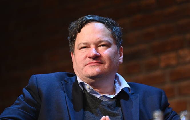 Author Thomas Melle reads and speaks at Lit Cologne, the international literature festival