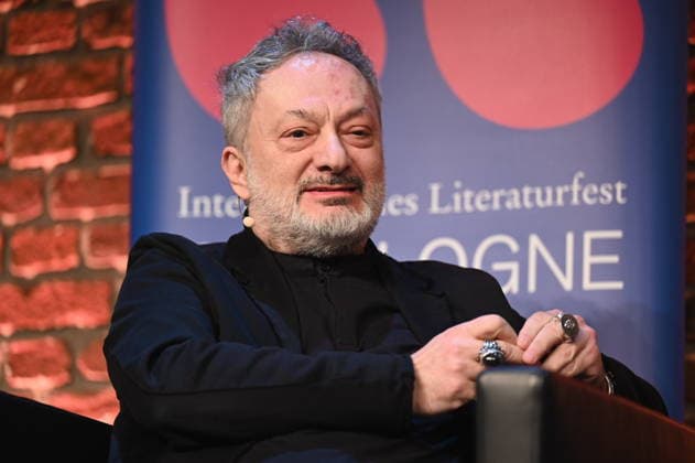 Author Feridun Zaimoglu reads and speaks at Lit Cologne, the international literature festival