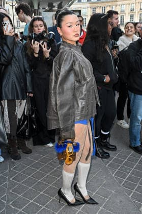 PFW Ottolinger Outside Arrivals Guest arriving at the Ottolinger show during Fashion Week in Paris, France on March 8, 2026. Photo by Julien Reynaud APS-Medias ABACAPRESS.COM Paris France  Copyright: xReynaudxJulien APS-Medias ABACAx