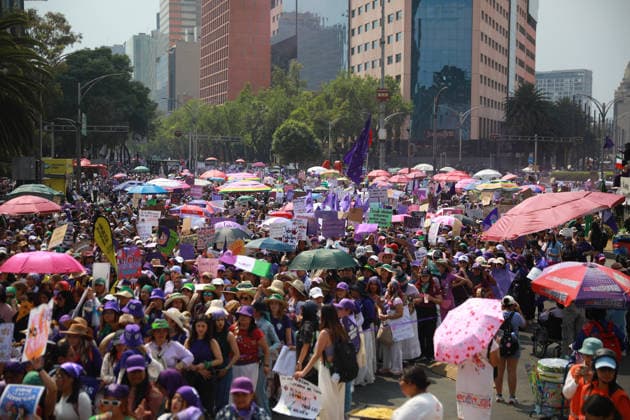 Demonstration to mark International Women s Day in Mexico City MEXICO CITY, MEXICO - MARCH 08: Women take part in a demonstration to mark International Women s Day, in Mexico City, Mexico on March 08, 2026. Thousands of women gathered in different groups to demand women’s rights and protest against gender-based violence during International Women’s Day events in Mexico s capital, ending outside the National Palace. Daniel Cardenas Anadolu Mexico City Mexico. Editorial use only. Please get in touch for any other usage.  Copyright: x2026xAnadoluxDanielxCardenasx