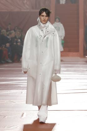 (260309) -- PARIS, March 9, 2026 -- A model presents a creation from the ready-to-wear Fall Winter 2026-2027 collections by Lacoste during the Paris Fashion Week in Paris, France, on March 8, 2026. (MeetEurope Handout via Xinhua) FRANCE-PARIS-FASHION WEEK-LACOSTE WuxHuiwo 
