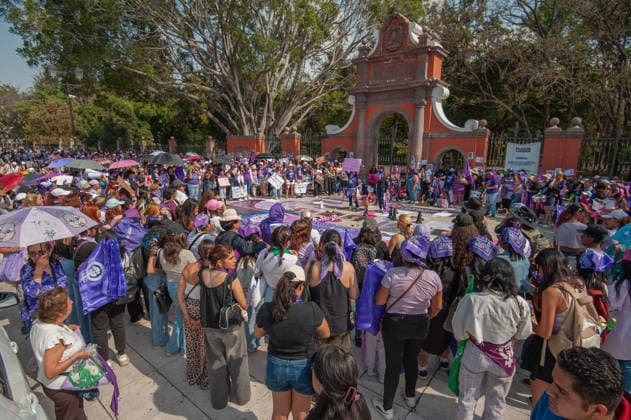 Mexico International Women™s Day Hindered of Women taking part during a demonstration in Queretaro to commemorate the International Women s Day to demand equality gender and women s rights. Thousands of women around the world are joining the global International Women s Day strike. on March 8, 2026 in Queretaro, Mexico. (Photo by Jose Carrera Eyepix Group) Copyright: xJosexCarrera xEyepixxGroupx JFC_08032026_177634