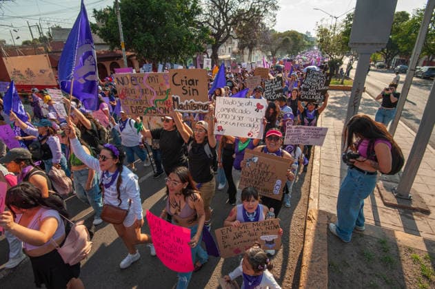 Mexico International Women™s Day Hindered of Women taking part during a demonstration in Queretaro to commemorate the International Women s Day to demand equality gender and women s rights. Thousands of women around the world are joining the global International Women s Day strike. on March 8, 2026 in Queretaro, Mexico. (Photo by Jose Carrera Eyepix Group) Copyright: xJosexCarrera xEyepixxGroupx JFC_08032026_177645