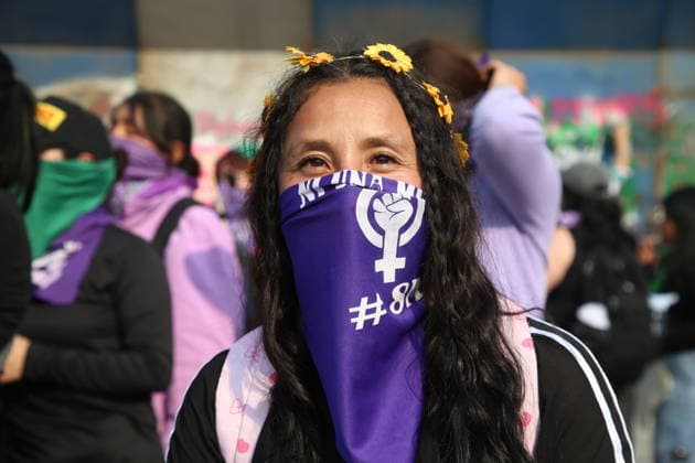A woman taking part during a rally for the International Women s Day commemoration demand stop femicides in mexico and women s rights. Thousands of women around the world join the global International Women s Day strike. on March 8, 2026 in Mexico City, Mexico. Mexico City Mexico - ZUMAe321 20260308_zia_e321_059 Copyright: xBrendaxCarrerax
