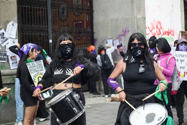 Women Join Global Strike for International Women s Day Women taking part during a rally marking the International Women s Day to demand women rights. on March 8, 2026 in Tlaxcala, Mexico. (Photo by Essene Hernandez Eyepix Group) Copyright: xEssenexHernandezx xEyepixxGroupx EH_08032026_177718