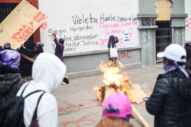 Women Join Global Strike for International Women s Day Women taking part during a rally marking the International Women s Day to demand women rights. on March 8, 2026 in Tlaxcala, Mexico. (Photo by Essene Hernandez Eyepix Group) Copyright: xEssenexHernandezx xEyepixxGroupx EH_08032026_177741