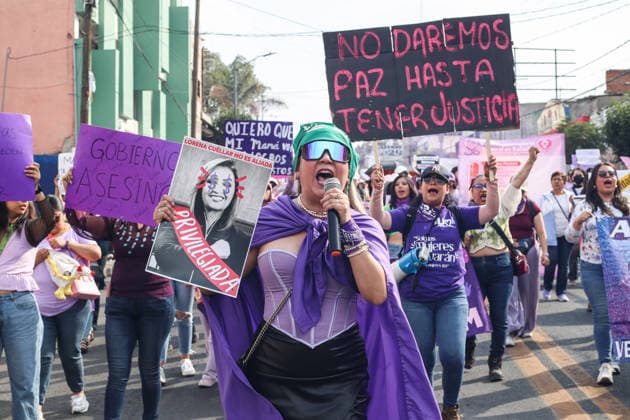 Women Join Global Strike for International Women s Day A woman taking part during a rally marking the International Women s Day to demand women rights. on March 8, 2026 in Tlaxcala, Mexico. (Photo by Essene Hernandez Eyepix Group) Copyright: xEssenexHernandezx xEyepixxGroupx EH_08032026_177699