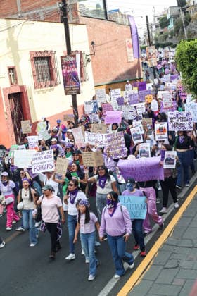 Women Join Global Strike for International Women s Day Women taking part during a rally marking the International Women s Day to demand women rights. on March 8, 2026 in Tlaxcala, Mexico. (Photo by Essene Hernandez Eyepix Group) Copyright: xEssenexHernandezx xEyepixxGroupx EH_08032026_177710