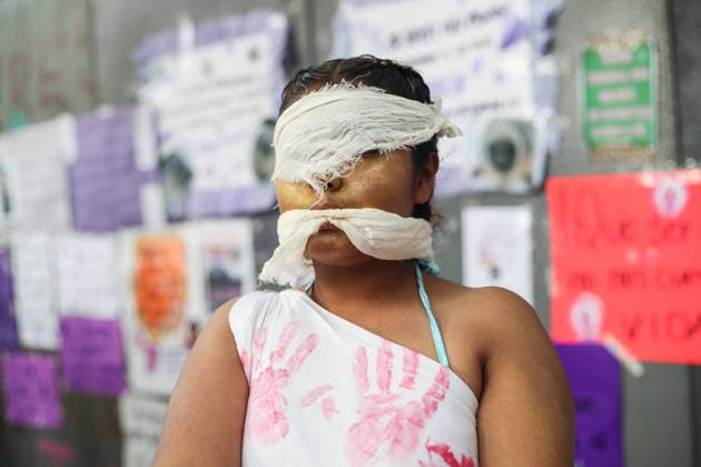 News Bilder des Tages #2 Women Join Global Strike for International Women s Day A woman taking part during a rally marking the International Women s Day to demand women rights. on March 8, 2026 in Tlaxcala, Mexico. (Photo by Essene Hernandez Eyepix Group) Copyright: xEssenexHernandezx xEyepixxGroupx EH_08032026_177739