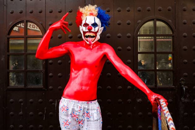 Traditional Xinacates Festival in San Nicolas de Los Ranchos An Inhabitant of San Nicolas de los Ranchos whit his body panted poses during the traditional Xinacates festival, also known as the Festival of the Painted, where they perform dances as an offering for the start of the crops and to obtain a good harvest in the municipality of San Nicolas de los Ranchos located on the slopes of the Popocatepetl volcano. on March 8, 2026 in San Nicolas de Los Ranchos, Mexico. (Photo by Ian Robles Eyepix Group) Copyright: xIanxRobles xEyepixxGroupx EL_08032026_177774JPEG