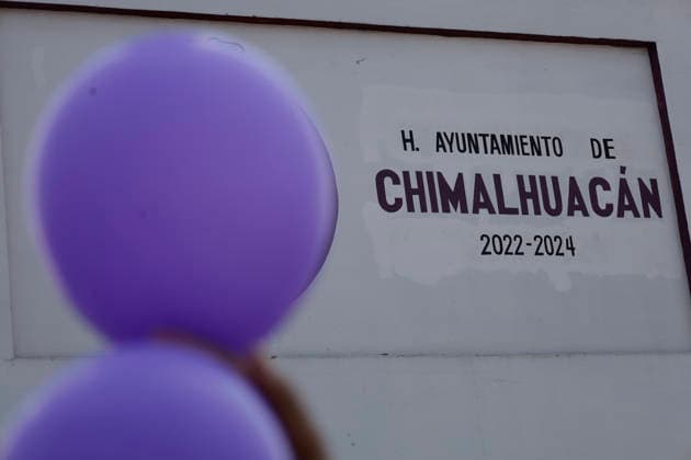 March 8, 2026, ChimalhuacaN, State Of Mexico, Mexico: A view of a wall at the Chimalhuacan City Hall, where mothers and relatives of victims of disappearance and femicide marched from the statue of the Chimalli Warrior to the municipal seat of Chimalhuacan in the State of Mexico, to demand justice and punishment for the perpetrators, on the occasion of International Women s Day in Mexico. According to the United Nations, International Women s Day is commemorated in many countries around the world. When women from all continents, often separated by national borders and ethnic, linguistic, cultural, economic and political differences, come together on this day, they can contemplate a tradition of no less than ninety years of struggle for e - ZUMAs197 20260308_aaa_s197_525 Copyright: xGerardoxVieyrax