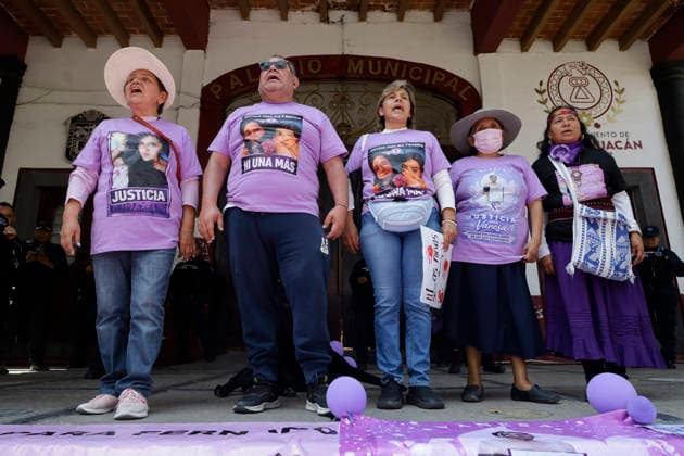 March 8, 2026, ChimalhuacaN, State Of Mexico, Mexico: Mothers and relatives of missing women and victims of femicide protested in the municipal seat of Chimalhuacan in the State of Mexico, demanding justice and punishment for the perpetrators, on the occasion of International Women s Day in Mexico. According to the United Nations, International Women s Day is commemorated in many countries around the world. When women from all continents, often separated by national borders and ethnic, linguistic, cultural, economic and political differences, come together on this day, they can contemplate a tradition of no less than ninety years of struggle for equality, justice, peace and development. ChimalhuacaN Mexico - ZUMAs197 20260308_aaa_s197_538 Copyright: xGerardoxVieyrax