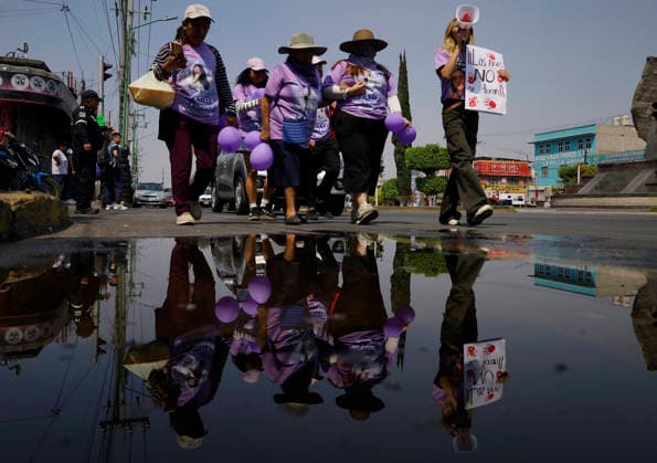 March 8, 2026, ChimalhuacaN, State Of Mexico, Mexico: A reflection of mothers and relatives of victims of disappearance and femicide, marching towards the municipal seat of Chimalhuacan in the State of Mexico, to demand justice and punishment for the perpetrators, on the occasion of International Women s Day in Mexico. According to the United Nations, International Women s Day is commemorated in many countries around the world. When women from all continents, often separated by national borders and ethnic, linguistic, cultural, economic and political differences, come together on this day, they can contemplate a tradition of no less than ninety years of struggle for equality, justice, peace and development. ChimalhuacaN Mexico - ZUMAs197 20260308_aaa_s197_559 Copyright: xGerardoxVieyrax