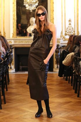 PFW - Magda Butrym Runway A model walks the runway during the Magda Butrym Womenswear Fall Winter 2026-2027 show as part of Paris Fashion Week on March 08, 2026 in Paris, France. Photo by Alain Gil Gonzalez ABACAPRESS.COM Paris France  Copyright: xGonzalezxAlain-Gil ABACAx