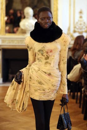 PFW - Magda Butrym Runway A model walks the runway during the Magda Butrym Womenswear Fall Winter 2026-2027 show as part of Paris Fashion Week on March 08, 2026 in Paris, France. Photo by Alain Gil Gonzalez ABACAPRESS.COM Paris France  Copyright: xGonzalezxAlain-Gil ABACAx