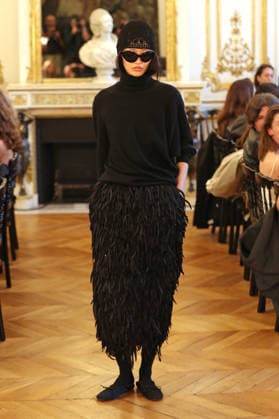 PFW - Magda Butrym Runway A model walks the runway during the Magda Butrym Womenswear Fall Winter 2026-2027 show as part of Paris Fashion Week on March 08, 2026 in Paris, France. Photo by Alain Gil Gonzalez ABACAPRESS.COM Paris France  Copyright: xGonzalezxAlain-Gil ABACAx