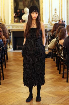 PFW - Magda Butrym Runway A model walks the runway during the Magda Butrym Womenswear Fall Winter 2026-2027 show as part of Paris Fashion Week on March 08, 2026 in Paris, France. Photo by Alain Gil Gonzalez ABACAPRESS.COM Paris France  Copyright: xGonzalezxAlain-Gil ABACAx