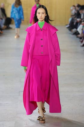 PFW - Akris Runway A model walks the runway during the Akris Womenswear Fall Winter 2026-2027 show as part of Paris Fashion Week on March 08, 2026 in Paris, France. Photo by Alain Gil Gonzalez ABACAPRESS.COM Paris France  Copyright: xGonzalezxAlain-Gil ABACAx