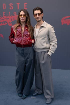 PFW - Lacoste Photocall Natasha Andrews and Pierre Niney attend the Lacoste Womenswear Fall Winter 2026-2027 show as part of Paris Fashion Week on March 08, 2026 at Roland Garros Stadium in Paris, France. Photo by Laurent Zabulon ABACAPRESS.COM Paris France  Copyright: xZabulonxLaurent ABACAx