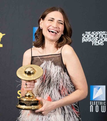 March 8, 2026, Hollywood, California, United States: Karolina Wydra arrives on the red carpet of the 53rd Annual Saturn Awards at The Hilton Universal City Hotel in Hollywood California on Mar. 8, 2026. (Contributing Photographer, Hollywood United States - ZUMAt169 20260308_zep_t169_042 Copyright: xConnorxTerryx