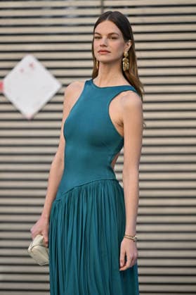 PFW Zimmermann Outside Arrivals Nadine Leopold arriving at the Zimmermann show during Fashion Week in Paris, France on March 9, 2026. Photo by Julien Reynaud APS-Medias ABACAPRESS.COM Paris France  Copyright: xReynaudxJulien APS-Medias ABACAx