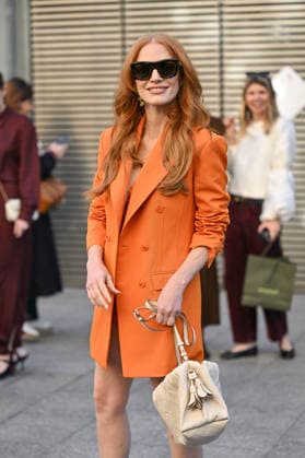 PFW Zimmermann Outside Arrivals Jessica Chastain arriving at the Zimmermann show during Fashion Week in Paris, France on March 9, 2026. Photo by Julien Reynaud APS-Medias ABACAPRESS.COM Paris France  Copyright: xReynaudxJulien APS-Medias ABACAx