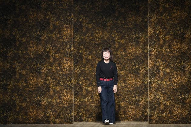 PFW - Shiatzy Chen Runway in Paris FA Taiwanese fashion designer Wang Chen Tsai-Hsia cheers the audience after the runway for the Shiatzy Chen collection as part of Paris Fashion Week in Paris, on March 9, 2026. Photo by Firas Abdullah ABACAPRESS.COM Paris Ile-de-France France  Copyright: xAbdullahxFiras ABACAx