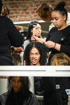 PFW - Backstage of Shiatzy Chen Runway in Paris FA Models get prepared before the runway for the Shiatzy Chen collection as part of Paris Fashion Week in Paris, on March 9, 2026. Photo by Firas Abdullah ABACAPRESS.COM Paris Ile-de-France France  Copyright: xAbdullahxFiras ABACAx