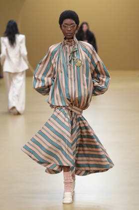 PFW - Zimmermann Runway A model walks the runway during the Zimmermann Womenswear Fall Winter 2026-2027 show as part of Paris Fashion Week on March 9, 2026 in Paris, France. Photo by Alain Gil Gonzalez ABACAPRESS.COM Paris France  Copyright: xGonzalezxAlain-Gil ABACAx
