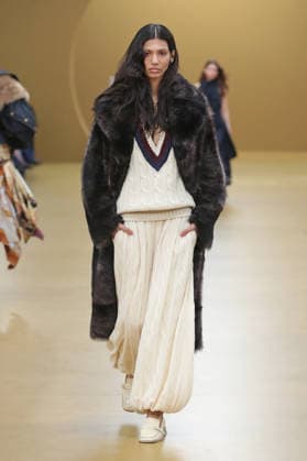 PFW - Zimmermann Runway A model walks the runway during the Zimmermann Womenswear Fall Winter 2026-2027 show as part of Paris Fashion Week on March 9, 2026 in Paris, France. Photo by Alain Gil Gonzalez ABACAPRESS.COM Paris France  Copyright: xGonzalezxAlain-Gil ABACAx