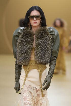 PFW - Zimmermann Runway A model walks the runway during the Zimmermann Womenswear Fall Winter 2026-2027 show as part of Paris Fashion Week on March 9, 2026 in Paris, France. Photo by Alain Gil Gonzalez ABACAPRESS.COM Paris France  Copyright: xGonzalezxAlain-Gil ABACAx