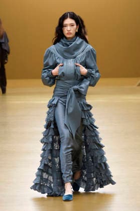PFW - Zimmermann Runway A model walks the runway during the Zimmermann Womenswear Fall Winter 2026-2027 show as part of Paris Fashion Week on March 9, 2026 in Paris, France. Photo by Alain Gil Gonzalez ABACAPRESS.COM Paris France  Copyright: xGonzalezxAlain-Gil ABACAx