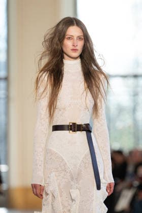 PFW - Gabriela Hearst Runway LZ A model walks the runway during the Gabriela Hearst Winter 2026-2027 show as part of Paris Fashion Week on March 09, 2026 at Petit Palais in Paris, France. Photo by Laurent Zabulon ABACAPRESS.COM  Copyright: xZabulonxLaurent ABACAx