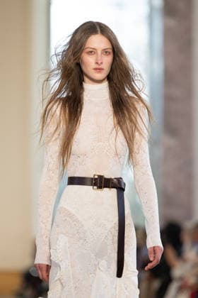 PFW - Gabriela Hearst Runway LZ A model walks the runway during the Gabriela Hearst Winter 2026-2027 show as part of Paris Fashion Week on March 09, 2026 at Petit Palais in Paris, France. Photo by Laurent Zabulon ABACAPRESS.COM  Copyright: xZabulonxLaurent ABACAx