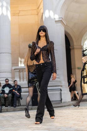 PFW Zadig et Voltaire Runway NB Model walks on the runway at the Zadig & Voltaire Womenswear Fall Winter 2026-2027 show as part of Paris Fashion Week on March 09, 2026 in Paris, France. Photo by Nasser Berzane ABACAPRESS.COM Paris France  Copyright: xBerzanexNasser ABACAx