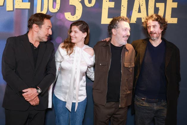 Crime Du 3eme Etage Premiere - Paris Gilles Lellouche, Laetitia Casta, Guillaume Gallienne and Remi Bezancon attend the photocall for the premiere of Crime Du 3eme Etage held at the Pathe Wepler in Paris, France on March 9, 2026. Photo by David Boyer ABACAPRESS.COM Paris France  Copyright: xBoyerxDavid ABACAx