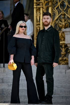 PFW Gabriela Hearst Outside Arrivals Jack Patterson and Grace Chatto of Clean Bandit arriving at the Gabriela Hearst show during Fashion Week in Paris, France on March 9, 2026. Photo by Julien Reynaud APS-Medias ABACAPRESS.COM Paris France  Copyright: xReynaudxJulien APS-Medias ABACAx