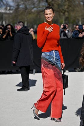 PFW Gabriela Hearst Outside Arrivals Toni Garrn arriving at the Gabriela Hearst show during Fashion Week in Paris, France on March 9, 2026. Photo by Julien Reynaud APS-Medias ABACAPRESS.COM Paris France  Copyright: xReynaudxJulien APS-Medias ABACAx