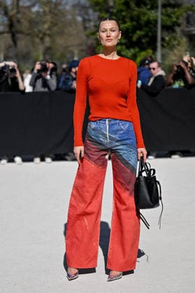 PFW Gabriela Hearst Outside Arrivals Toni Garrn arriving at the Gabriela Hearst show during Fashion Week in Paris, France on March 9, 2026. Photo by Julien Reynaud APS-Medias ABACAPRESS.COM Paris France  Copyright: xReynaudxJulien APS-Medias ABACAx