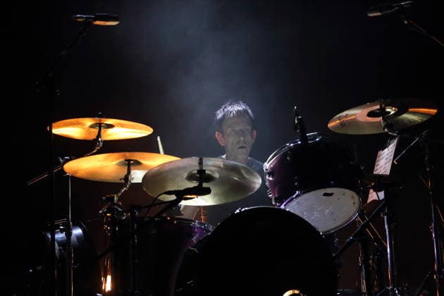 Simon Gilbert from the band Suede at a concert at the Uber Eats Music Hall in Berlin, March 9, 2026 Suede concert Berlin