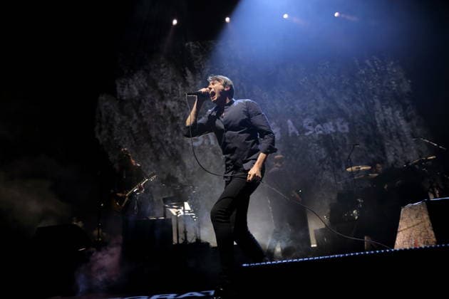 Brett Anderson from the band Suede at a concert at the Uber Eats Music Hall in Berlin, March 9, 2026 Suede concert Berlin