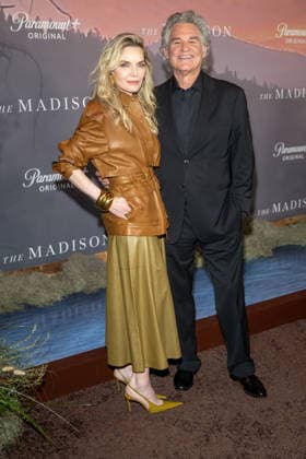 March 9, 2026, New York, United States: (L-R) Michelle Pfeiffer and Kurt Russell attend Paramount+ s The Madison New York Premiere at Jazz at Lincoln Center on March 09, 2026 in New York City. New York United States  - ZUMAs197 20260309_aaa_s197_277 Copyright: xRonxAdarx