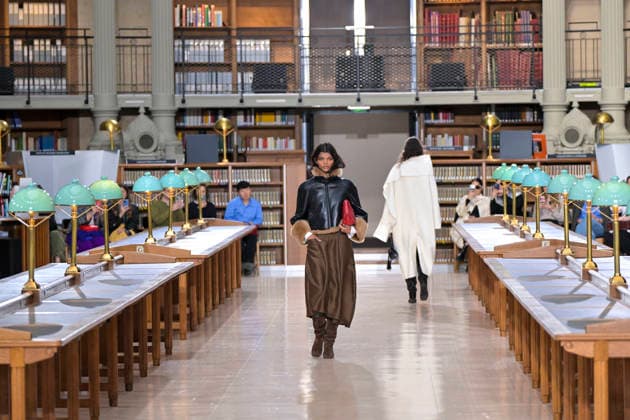 PFW - Time Runway A model walks the runway during the TIME Womenswear Fall Winter 2026-2027 show as part of Paris Fashion Week on March 09, 2026 in Paris, France. Photo by Jana Call me J ABACAPRESS.COM Paris France  Copyright: xJanaxCallxmexJ ABACAx