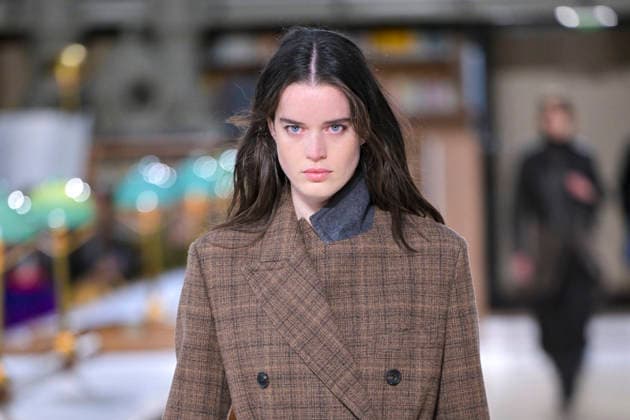PFW - Time Runway A model walks the runway during the TIME Womenswear Fall Winter 2026-2027 show as part of Paris Fashion Week on March 09, 2026 in Paris, France. Photo by Jana Call me J ABACAPRESS.COM Paris France  Copyright: xJanaxCallxmexJ ABACAx