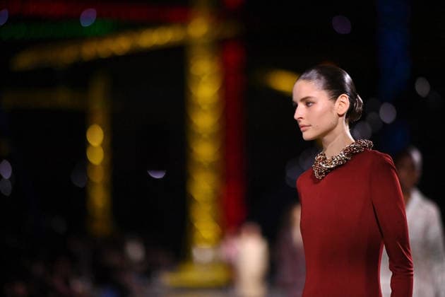 PFW - Chanel Runway A model walks the runway during the Chanel Womenswear Fall Winter 2026-2027 show as part of Paris Fashion Week on March 09, 2026 in Paris, France. Photo by Franck Castel ABACAPRESS.COM Paris France  Copyright: xCastelxFranck ABACAx