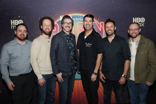World premiere of HBO original documentary series Born To Bowl at Lucky Strike Times Square Featuring: (L-R) Anthony Simonsen, Kyle Troup, Brian Lazarte (Director), James Lee Hernandez (Director), Jason Belmonte and EJ Tackett Where: New York, New York, United States When: 09 Mar 2026 Credit: Marion Curtis StarPix for HBO INSTARimages EDITORIAL USE ONLY. NOT FOR USE BY NEWSPAPERS BASED IN THE UK. Copyright: xMarionxCurtisx xStarPixxforxHBOx instar55541971
