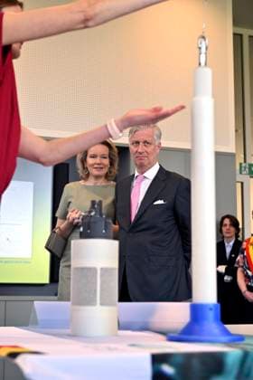The King and Queen Visit The Province Of Antwerpen NIEL, BELGIUM - MARCH 10 : King Philippe and Queen Mathilde are visiting the province of Antwerp. Their visit starts at the Science Park of the University of Antwerp in Niel. This unique location offers innovative companies focusing on research in the health and environment sectors the opportunity to collaborate fully in a dynamic and inspiring ecosystem. The science park, an initiative of the Provincial Development Agency (POM) Antwerp, supports companies from start-ups to multinationals with optimal growth opportunities and possibilities for new partnerships. During their visit, the King and Queen will meet with various companies based on the site. They will be introduced to the educa  Copyright: xBertxVanxDenxBrouckex