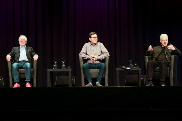 Jürgen Becker, Moritz Netenjakob and Michael Mittermeier at the lit Cologne 2026 event lit Comedy at the Theater am Tanzbrunnen Cologne, 09 03 2026 Foto:xR.xSchmiegeltx xFuturexImagex comedy_6302