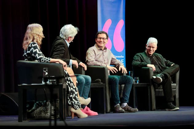 Susanne Pätzold, Jürgen Becker, Moritz Netenjakob and Michael Mittermeier at the lit Cologne 2026 event lit Comedy at the Theater am Tanzbrunnen Cologne, 09 03 2026 Foto:xR.xSchmiegeltx xFuturexImagex comedy_6305